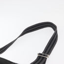 HERMES Fourre Tout Basses MM Shoulder Bag Cotton Black Silver Auth kk673-8