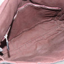 HERMES Fourre Tout Bassas PM Shoulder Bag Cotton Bordeaux Silver Auth kk674-15