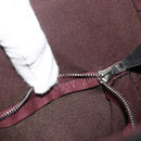 HERMES Fourre Tout Bassas PM Shoulder Bag Cotton Bordeaux Silver Auth kk674-20