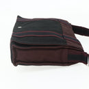 HERMES Fourre Tout Bassas PM Shoulder Bag Cotton Bordeaux Silver Auth kk674-5