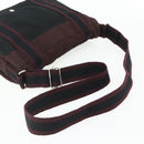HERMES Fourre Tout Bassas PM Shoulder Bag Cotton Bordeaux Silver Auth kk674-7