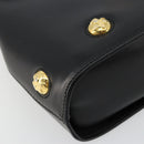 Salvatore Ferragamo Shoulder Bag Leather Black Gold Auth kk677-14