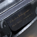 Salvatore Ferragamo Shoulder Bag Leather Black Gold Auth kk677-12