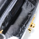 Salvatore Ferragamo Shoulder Bag Leather Black Gold Auth kk677-11