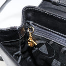 Salvatore Ferragamo Shoulder Bag Leather Black Gold Auth kk677-20