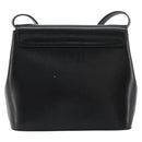 Salvatore Ferragamo Shoulder Bag Leather Black Gold Auth kk677-2