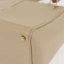 GUCCI Bamboo Hand Bag Leather 2way Beige Gold 000 2122 0316 Auth kk679-11