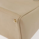 GUCCI Bamboo Hand Bag Leather 2way Beige Gold 000 2122 0316 Auth kk679-13