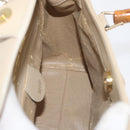 GUCCI Bamboo Hand Bag Leather 2way Beige Gold 000 2122 0316 Auth kk679-16