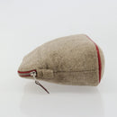 HERMES Bolide Pouch Wool Beige Silver Auth kk683V-5