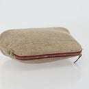 HERMES Bolide Pouch Wool Beige Silver Auth kk683V-6