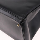 GUCCI Bamboo Hand Bag Leather 2way Black Gold 002 2855 0322 0 Auth kk684-13