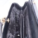 GUCCI Bamboo Hand Bag Leather 2way Black Gold 002 2855 0322 0 Auth kk684-19