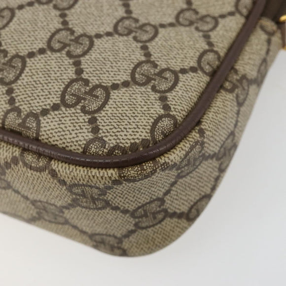 GUCCI GG Supreme Shoulder Bag PVC Beige Gold 97 02 068 Auth kk685