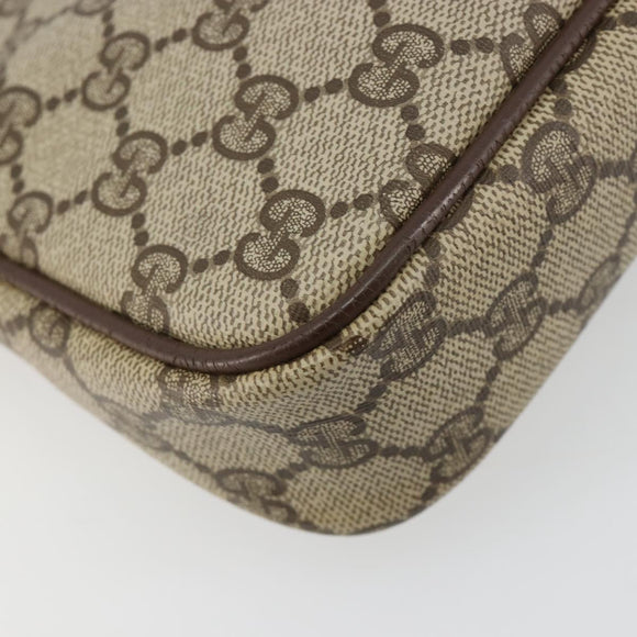 GUCCI GG Supreme Shoulder Bag PVC Beige Gold 97 02 068 Auth kk685