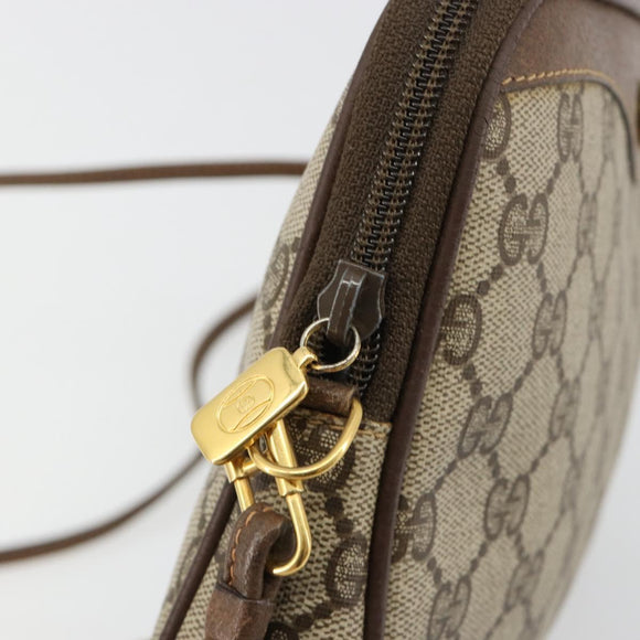 GUCCI GG Supreme Shoulder Bag PVC Beige Gold 97 02 068 Auth kk685