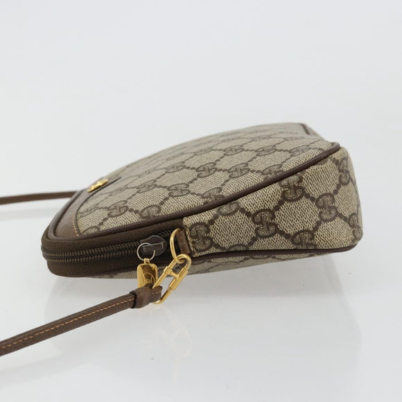GUCCI GG Supreme Shoulder Bag PVC Beige Gold 97 02 068 Auth kk685