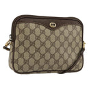 GUCCI GG Supreme Shoulder Bag PVC Beige Gold 97 02 068 Auth kk686-1