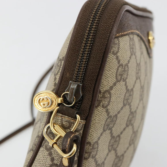 GUCCI GG Supreme Shoulder Bag PVC Beige Gold 97 02 068 Auth kk686