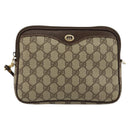 GUCCI GG Supreme Shoulder Bag PVC Beige Gold 97 02 068 Auth kk686-13