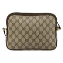 GUCCI GG Supreme Shoulder Bag PVC Beige Gold 97 02 068 Auth kk686-2