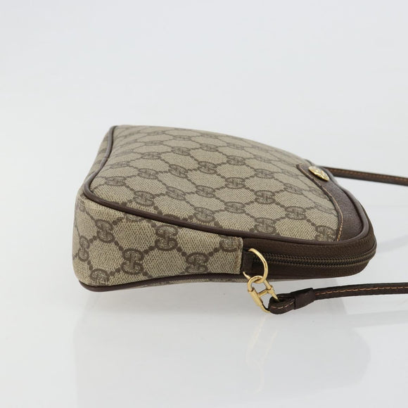 GUCCI GG Supreme Shoulder Bag PVC Beige Gold 97 02 068 Auth kk686