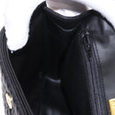 BALLY Chain Shoulder Bag Leather Black Gold Auth kk687A-20