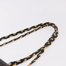 BALLY Chain Shoulder Bag Leather Black Gold Auth kk687A-8