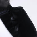 BALLY Chain Shoulder Bag Leather Black Gold Auth kk688A-19