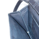 CELINE C Sulky Shoulder Bag Canvas Navy Gold Auth kk689-19