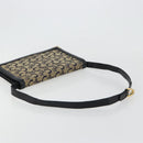 CELINE C Sulky Shoulder Bag Canvas Navy Gold Auth kk689-7