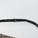 CELINE C Sulky Shoulder Bag Canvas Navy Gold Auth kk689-8