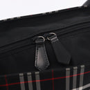 Burberrys Nova Check Blue Label Tote Bag Nylon Black Silver Auth kk690A-15