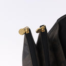 FENDI Pecan Canvas Shoulder Bag PVC Black Brown Auth kk691-10