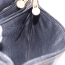 FENDI Pecan Canvas Shoulder Bag PVC Black Brown Auth kk691-23