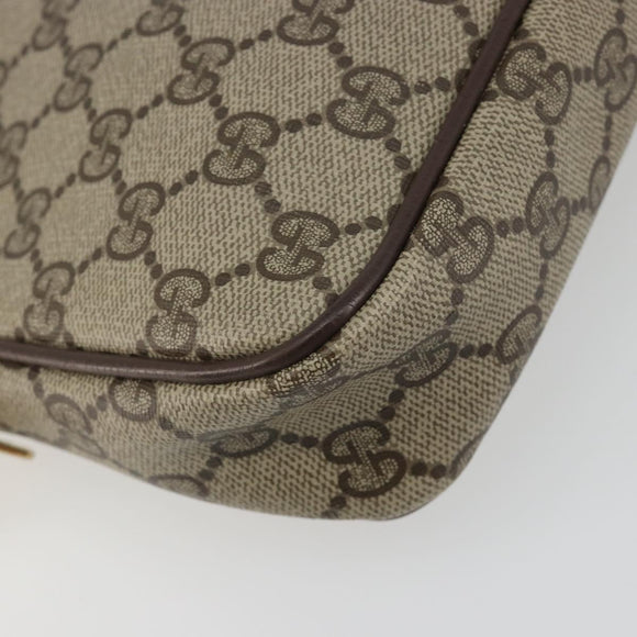 GUCCI GG Supreme Shoulder Bag PVC Beige Gold 97 02 068 Auth kk692