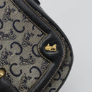 CELINE C Sulky Shoulder Bag Canvas Navy Gold Auth kk693-10