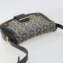 CELINE C Sulky Shoulder Bag Canvas Navy Gold Auth kk693-6