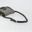 CELINE C Sulky Shoulder Bag Canvas Navy Gold Auth kk693-7