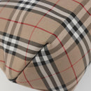 BURBERRY Nova Check Tote Bag Nylon Beige Silver Auth kk695A-11