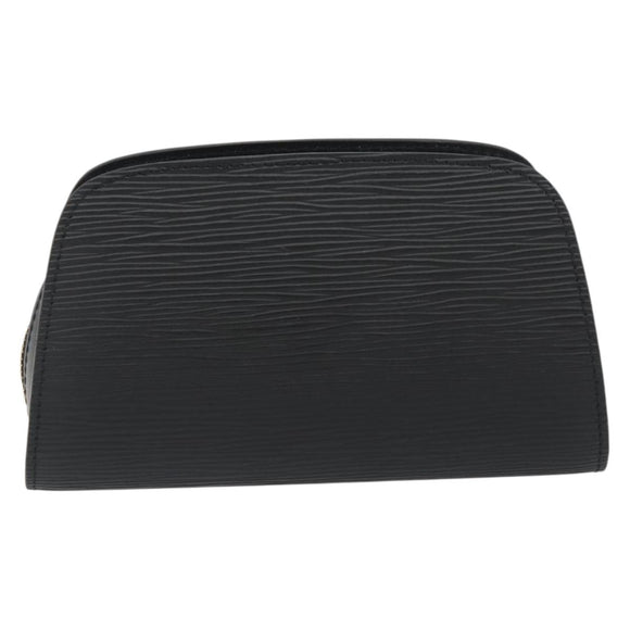 LOUIS VUITTON Epi Dauphine PM Pouch Black M48442 LV Auth kk698