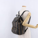FENDI Pecan Canvas Backpack PVC Black Brown Auth kk700-29