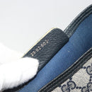 GUCCI GG Supreme Sherry Line Tote Bag PVC Navy Gold 39 02 003 Auth kk706-12