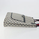 GUCCI GG Supreme Sherry Line Tote Bag PVC Navy Gold 39 02 003 Auth kk706-3