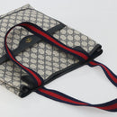 GUCCI GG Supreme Sherry Line Tote Bag PVC Navy Gold 39 02 003 Auth kk706-6