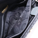 BALLY Chain Shoulder Bag Leather Black Gold Auth kk707A-11