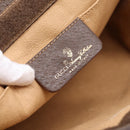 GUCCI GG Supreme Web Sherry Line Clutch Bag PVC Beige Gold 156 01 033 Auth kk710-12