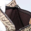 FENDI Zucchino Canvas Pouch Beige Auth kk712A-17