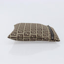 FENDI Zucchino Canvas Pouch Beige Auth kk712A-3