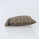 FENDI Zucchino Canvas Pouch Beige Auth kk712A-4